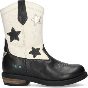 BunniesJR 223826-589 Meisjes Cowboy Boots - Zwart/Wit - Leer - Ritssluiting