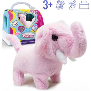 Baby Jelayna - Pluche Olifant Speelgoed 3 jaar en ouder - Educatieve Spellen voor Meisjes en Jongens - Activiteitenbord Sensorisch - Montessori Busy Board - Educatief Babyspeelgoed - Roze