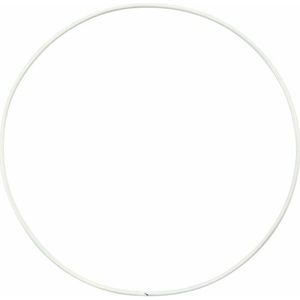 Ringen - Metalen Draadringen - DIY Decoratie Object - Hobby Bloemenkrans Ringen - Diameter 15cm - Dikte 2mm - Kleur Wit - Set Van 10 Stuks