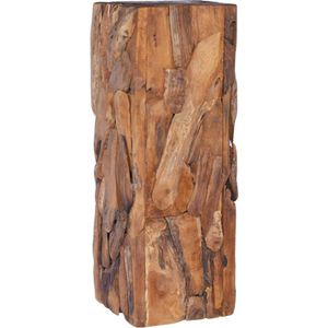 vidaXL - Bijzettafel - 30x30x80 - cm - massief - teakhout