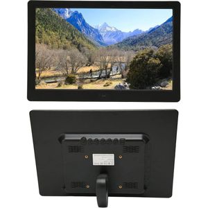 13 Inch Digitale Fotolijst - HD LED Display - Kalender en Klok - Foto's en Video's Delen - SD-kaart en USB-drive - Diavoorstelling Video en Muziek - Automatisch Draaien - EU .
