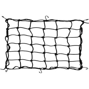 Hydroponic Grow Room Net, druknet voor planten, elastisch rooster, steunnet voor tentplanten, rooster met elastische haken, 80 cm x 80 cm, zwart