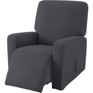 Elastische Fauteuilhoes Jacquard - Stretch Hoes voor Relaxfauteuil in Grijs