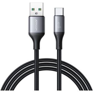 Joyroom - Flash Series - 3A - Usb A naar Type C kabel - Snellader - Nylon - 1 Meter - Zwart