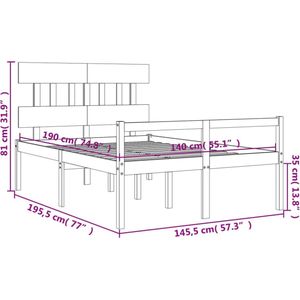 vidaXL-Seniorenbed-met-hoofdbord-massief-hout-honingbruin-140x190-cm