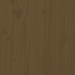 vidaXL - Seniorenbed - met - hoofdbord - massief - hout - honingbruin - 140x190 - cm