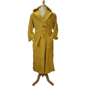ARTG® Robezz - Badjas met Capuchon - 100% Katoen - Badstof - Donker Geel - Mustard - Maat XXXL - (3XL)