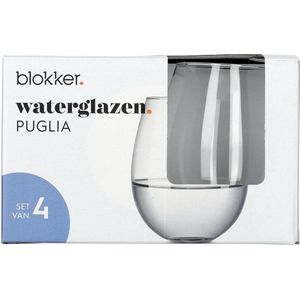 Blokker Waterglazen Puglia - 4 Stuks - Transparant