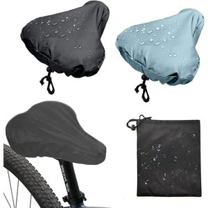Set van 2 Waterdichte Hoezen voor Fietsstoelen en Opbergzakken - Zonwering en Stofhoes voor Kussens (Hemelsblauw/Zwart)