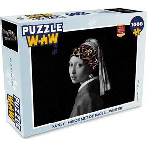 Puzzel Kunst - Meisje met de parel - Panter - Legpuzzel - Puzzel 1000 stukjes volwassenen