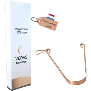 INCLUSIEF Ayurvedische tongdiagnose! Professionele Tongschraper koper, Hoogste kwaliteit / Meest gebruikt in de Ayurveda / 100% Koperen Tongschraper / Antibacterieel / 1 Stuk