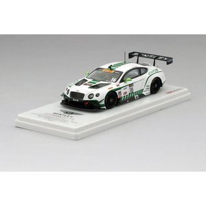 The 1:43 Diecast Modelcar of the Bentley GT3 #16 who won the Pirelli World Challenge road America 2015. The driver was Dyson. The manufacturer of the scalemodel is Truescale Miniatures.This model is only available online