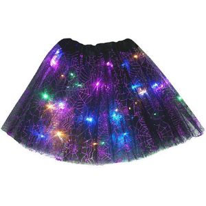 Halloween Lichtgevende Rok/Tutu - Zwart/Paars