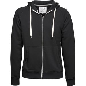 Tee Jays Heren Urban Zip Hoodie (Zwart)