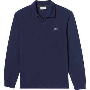 Lacoste Sport Polo Regular Fit stretch - heren poloshirt lange mouwen - navy blauw - Maat: XXL