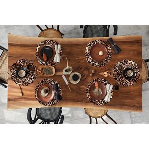 Ronde placemats - Onderlegger - Placemats rond - Dierenprint - Luipaard - Design - Luxe - 6 stuks