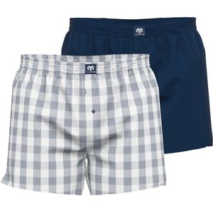 CECEBA Ontario 2-pack heren wijde boxer shorts - blauw - Maat M