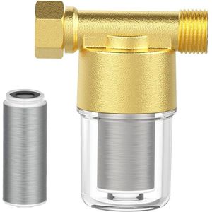 Waterfilter filtercombinatie 1/2 inch voor kraan wasmachine watervoorfilter sedimentfilter - geschikt voor douchekoppen boilers waterreiniger waterfilter