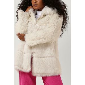 Beaumont Soft Fur Mix Jacket Jassen Dames - Winterjas - Creme - Maat 38
