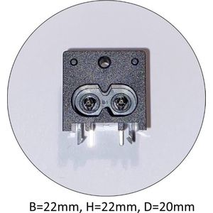 Schurter C7 Panel Mount IEC Connector Male, 2.5A, 250 V, printplaat C7 mannelijk connector