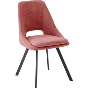 Furnihaus Eetkamerstoelen Set van 4 Mila Roze Stof