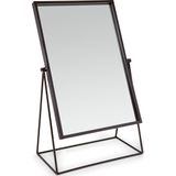 vtwonen Rechthoekige Spiegel - Tafelspiegel - Zwart - 26x43cm