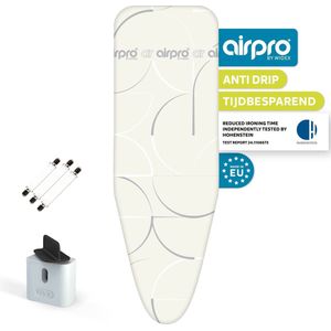 AIRPRO By Widex 6 laagse strijkplankhoes - 50% sneller strijken - Geen water meer onder je strijkplank - maat XXL voor een breedte van 44 tot 50 cm en een lengte van 130 tot 140 cm - Incl gratis spanners