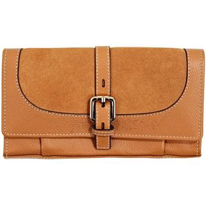 ESPRIT Leren Portemonnee Brooke Flap Wallet Rust Brown Bruine