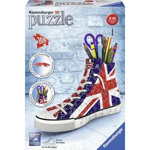 3D Puzzel Sneaker Union Jack (108 Stukjes)