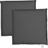 vidaXL - Tuinzitkussens - 2 - st - vierkant - 45x45x2 - cm - antracietkleurig