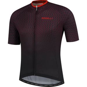 Rogelli Wielershirt KM Weave Zwart/Rood 2XL