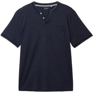 Tom Tailor T-shirt Gestreepte Serafino 1041785xx10 22093 Mannen Maat - L