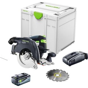 Festool HKC 55 Basic accucirkelzaag 18 V 160 mm borstelloos + 1x accu 8.0 Ah + snellader + systainer