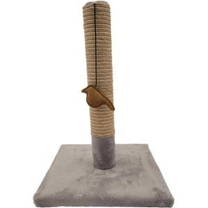 Kattenkrabpaal met Speelgoed - 42 cm Hoog, Lichtgrijs - Duurzaam en Modern Design