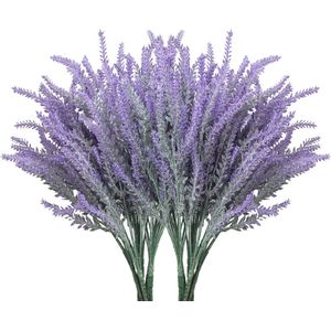 10 stuks kunstbloemen, simulatie lavendel, kunstmatig lavendelboeket voor feestjes, eettafel, balkons worden gebruikt