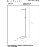 Lucide LEANNE - Vloerlamp - 1xE27 - Zwart