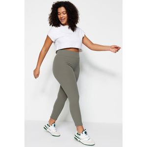 Trendyol Hoge taille Dun Kaki gebreide fleece legging