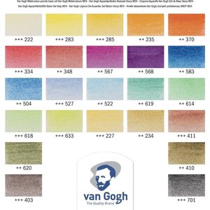 Van Gogh Basisset aquarelpotloden met 24 kleuren