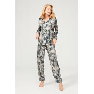 Floral Pattern superzacht satijn pyjamaset- cadeau - moederdag- verjaardag -2 stuk pyjamaset L