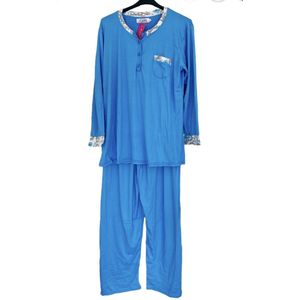 Dames pyjamaset met XXXL blauw