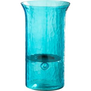 J-Line Windlicht Tarifa Smal Glas Azuur Large