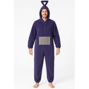 KrijgHonger - Teletubbie Onesie - Paars Verkleedkostuum Volwassenen - M (150-160cm) - Onesie Pyjama - Verkleed als teletubbie Tinky Winky - Carnavalskleding - Verkleedkleding - Teletubbie kostuum - Groepskostuum