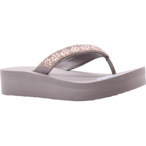 Skechers Vinyasa Wild Daisies VEGAN Slipper - Vrouwen - Taupe - Maat