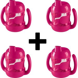 set van 4 stuks - OXO tot Sippy beker met handvaten (200 ml) - Pink