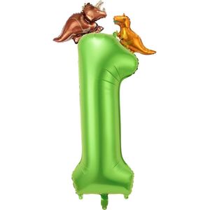 Number 1 Ballon - Groen - Groot - Schattig - Voor Jongens en Meisjes - Verjaardagsfeest Jubileumdecoratie