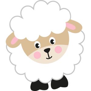 SCHAAPJE raamsticker herbruikbaar - Pasen - LENTE - Happy Easter - Paashaas - kuiken - schaap - Paaseieren - raamdecoratie - lente