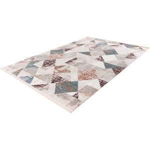 Akropolis 225 Gray / Lachsrosa 120× 180cm - Contemporary Soft Rug