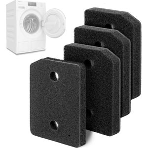 4 Stuks - Vervangend Schuimfilter - Filter Spons Foam van Condensor Wasdroger Alternatief Geschikt voor Droger Miele - voor Miele 9164761 Warmtepompdroger - 20.7 x 15.7 x 3 cm - zwart