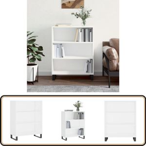 vidaXL Schappenkast 69,5x32,5x90 cm bewerkt hout wit