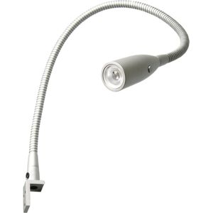 kalb | LED Bedlamp Aluminium Zilvergrijs 1W Warm Wit Leeslampje Bedlampje